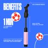 SPORTBIT Ball Pump - Push & Pull Inflating System - Volleyball, Basketball, Football & Soccer Ball Air Pump - Includes 5 Needles view 3