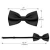 BEWDIO Black Bow Ties for Boys Pre Tied Toddler Bow Tie Adjustable Kids Baby Bowties for Wedding Party (57-04) view 4