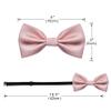 BEWDIO Pink Bow Ties for Boys Pre Tied Toddler Bow Tie Adjustable Kids Bowtie Clip On Baby Bowties for Wedding Party (57-05) view 4