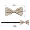 BEWDIO Champagne Bow Ties for Boys Pre Tied Toddler Bow Tie Adjustable Kids Baby Bowtie for Wedding Party (57-03) view 4