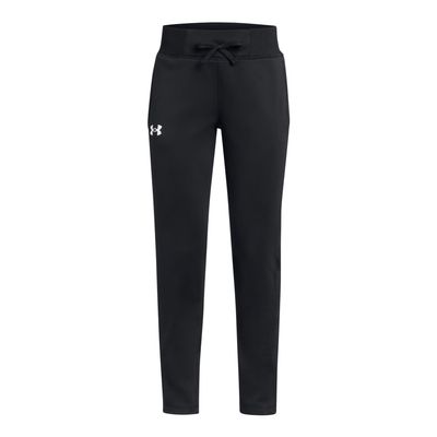 Under Armour Girls' Armour Fleece Pants, (003) Black / / White, X-Large