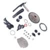 Airshi 10 Speed Cassette, High Strength Bicycle 10 Speed Group Set Thumb Shifter Stainless for Riding (32T Chainring) view 3