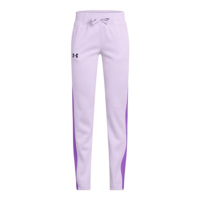 Under Armour Girls' Armour Fleece Pants, (535) Salt Purple/Lavish/Black, Medium