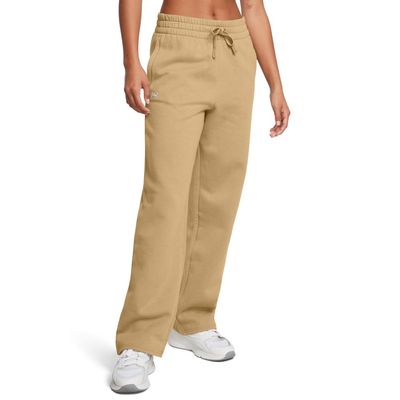Under Armour Women's Rival Fleece Straight Leg Pants, (263) Camel / / White, X-Small