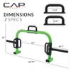 CAP Barbell Deluxe Open Trap Bar, Hex Bar, Shrug Bar, Deadlift Bar for Olympic and Standard Plates - Green view 2