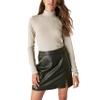 Lucky Brand Women's Mock Neck Layering Top, Coffee, L view 1