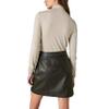 Lucky Brand Women's Mock Neck Layering Top, Coffee, L view 2