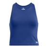 Under Armour Girls Motion Crop Tank Top, (432) Tech Blue / / White, X-Large view 1