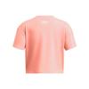 Under Armour Girls' Crop Sportstyle Logo Short Sleeve, (896) Aero Orange / / White, Small view 2