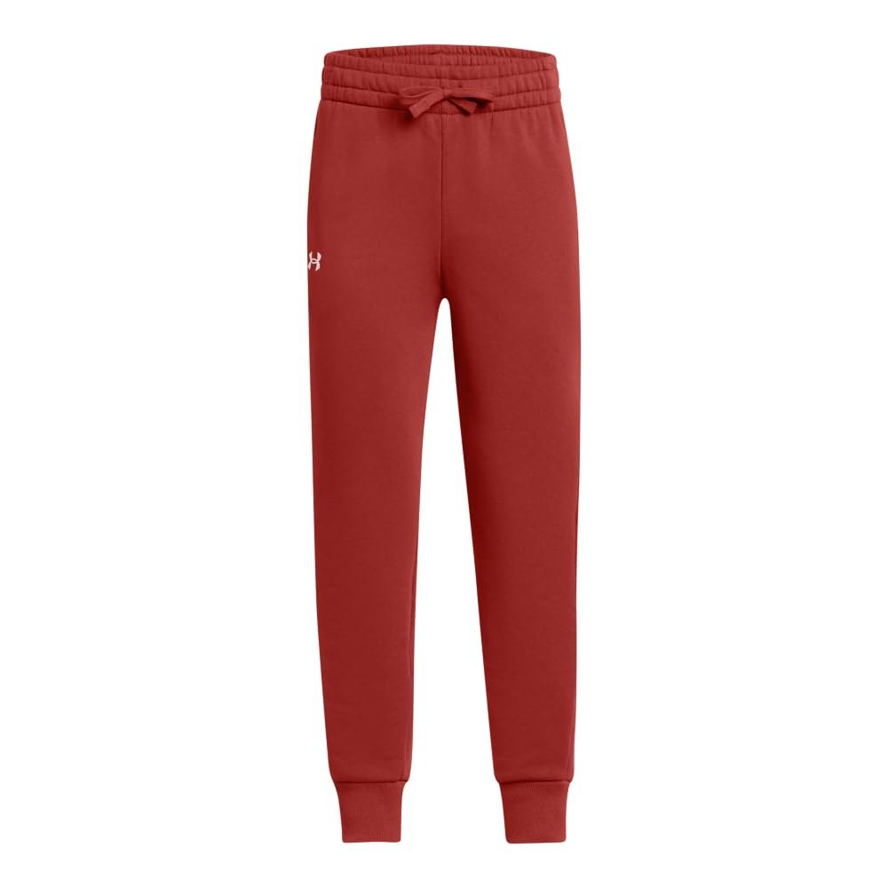 Under Armour Girls Rival Fleece Joggers, (840) Earthen Orange / / White, Medium