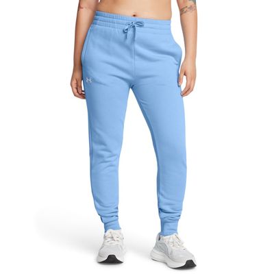 Under Armour Womens Rival Fleece Joggers, (465) Horizon Blue / / White, X-Large