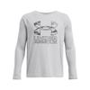 Under Armour Boys' Tech Hybrid Print Fill Long Sleeve, (013) Mod Gray/Mod Gray/Black, Small view 1
