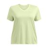 Under Armour Womens Tech Twist Short Sleeve V Neck, (383) Retro Green / / White, Medium view 3