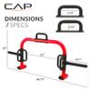 CAP Barbell Deluxe Open Trap Bar, Hex Bar, Shrug Bar, Deadlift Bar for Olympic and Standard Plates - Red view 2