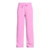 Under Armour Girls' Rival Fleece Straight Leg Pants, (638) Stellar Pink / / White, X-Large view 1
