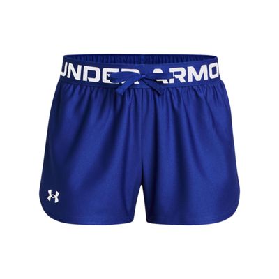 Under Armour Girls' Play Up Solid Shorts, (401) Royal / / White, X-Large