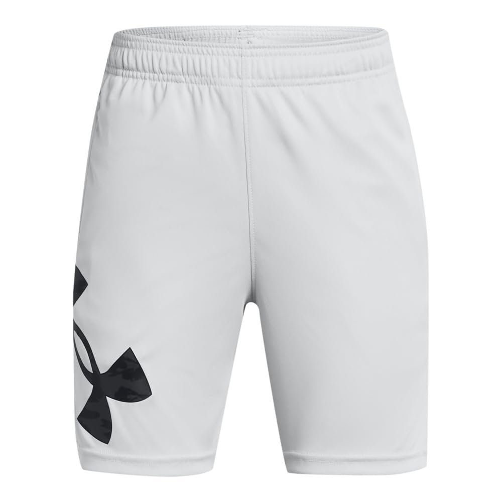 Under Armour Boys' Tech Big Logo Shorts, (012) Mod Gray / / Black, Small