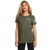 Under Armour Womens New Freedom Banner T-Shirt, (394) Marine OD Green / / Meta Pink, Small view 1