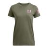 Under Armour Womens New Freedom Banner T-Shirt, (394) Marine OD Green / / Meta Pink, Small view 3