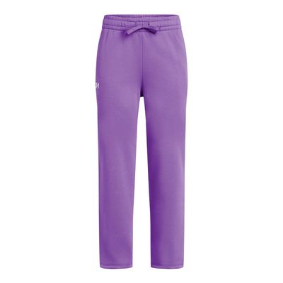 Under Armour Girls' Rival Fleece Straight Leg Pants, (525) Lavish / / White, X-Large