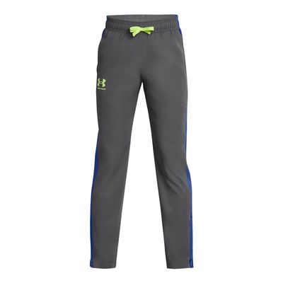 Under Armour Boys' Sportstyle Woven Pants, (026) Castlerock/Tech Blue/Morph Green, Medium