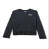 Under Armour Girls' Tech Novelty Long Sleeve, (001) Black / / Metallic Silver, X-Small view 1