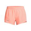 Under Armour Girls Fly by Shorts, (897) Flare Orange/Flare Orange/Reflective, Small view 1