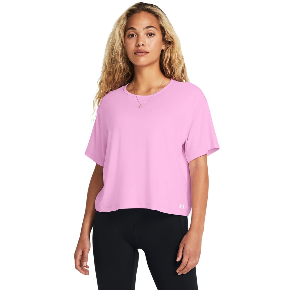 Under Armour Womens Motion Short Sleeve T Shirt, (638) Stellar Pink / / White, Medium