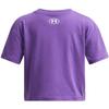 Under Armour Girls' Crop Sportstyle Logo Short Sleeve, 525 Purple, YXL view 2