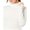 Lucky Brand Women's Mock Neck Layering Top, Egret, L view 3