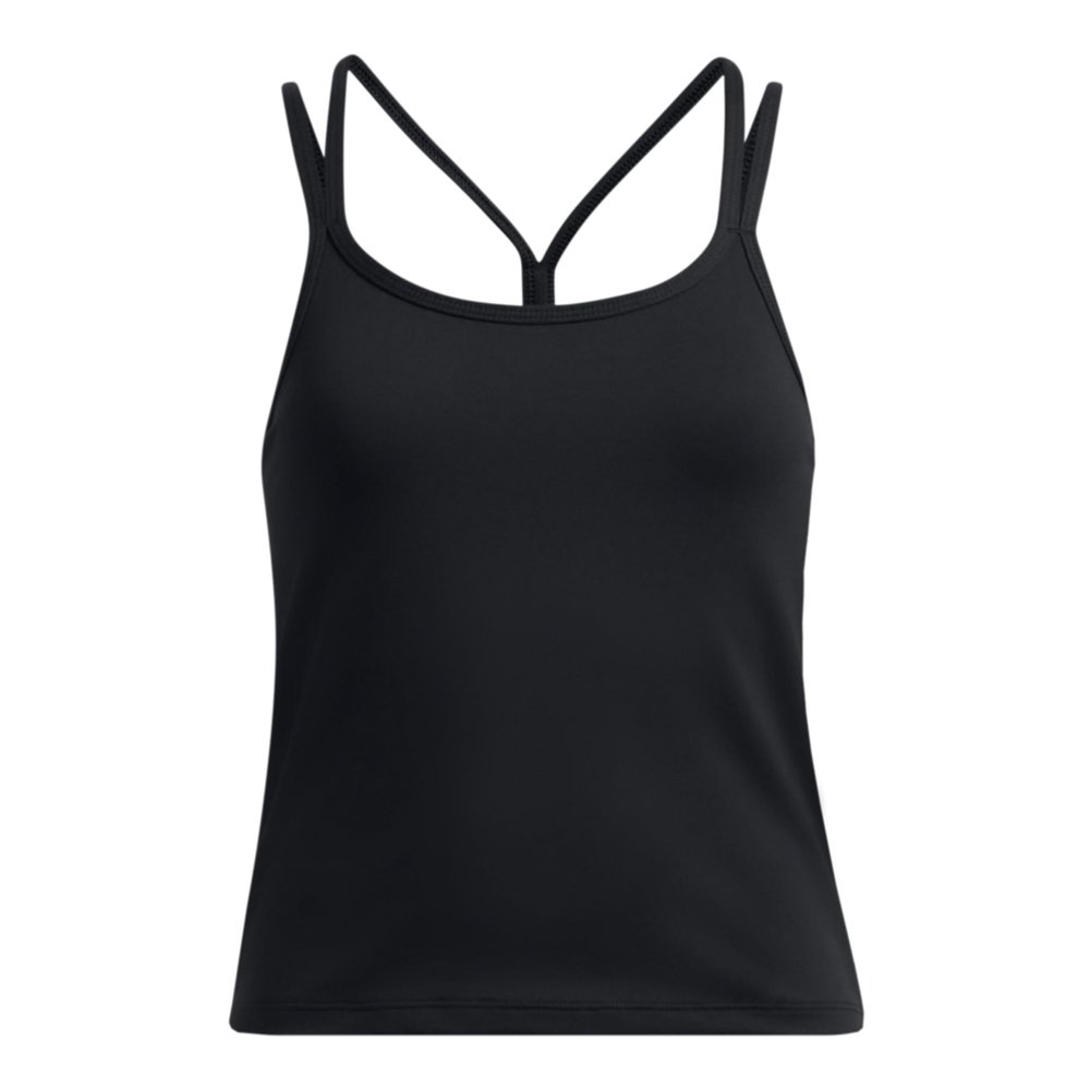Under Armour Girls' Motion Strappy Tank Top, (001) Black / / Jet Gray, Medium