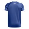 Under Armour Boys Tech Split Wordmark Short Sleeve T Shirt, (432) Tech Blue / / White, Large view 2