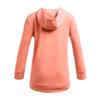 Under Armour Girls' Armour Fleece Iridescent Big Logo Hoodie, (897) Flare Orange / / Iridescent, Large view 2