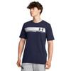 Under Armour Men's Left Chest Stripe Short Sleeve T Shirt, (411) Midnight Navy/Black/Halo Gray, XX-Large view 1