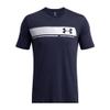 Under Armour Men's Left Chest Stripe Short Sleeve T Shirt, (411) Midnight Navy/Black/Halo Gray, XX-Large view 3