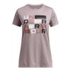 Under Armour Girls' Tech Block Logo Short Sleeve T Shirt, (015) Tetra Gray / / Halo Gray, Large view 1