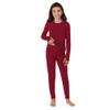 Cuddl Duds Girls Heavyweight Fleece Lined 2 Piece Thermal Underwear Set  Long Sleeve Shirt & Leggings Base Layer for Cold Weather  Winter Clothing Long Johns Lounge Sets for Kids, Red, XL view 2