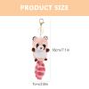ABOOFAN Stuffed Raccoon Keychain Cute Key Chain Pendant Plush Animal Keyring for Birthday Valentine's Day Christmas Present view 2