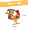 ARTIBETTER Box Jewelry Storage Holder Jewelry Holder Unique Style Case Rooster Ring Chicken Figurine Treasure Case Home Decor Ring Alloy Miss Accessories Bracket view 2
