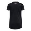Under Armour Girls' Tech Big Logo Short Sleeve Crew Neck, (006) Black / / Stellar Pink, X-Small view 2