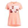 Under Armour Girls' Tech Block Logo Short Sleeve T Shirt, (897) Flare Orange / / Earthen Orange, Medium view 1