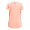 Under Armour Girls' Tech Block Logo Short Sleeve T Shirt, (897) Flare Orange / / Earthen Orange, Medium view 2