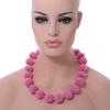 Avalaya Chunky Baby Pink Glass Bead Ball Necklace - 54cm Long view 3