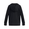Under Armour Girls' Rival Fleece Big Logo Hoodie, (004) Black / / Stellar Pink, Large view 2