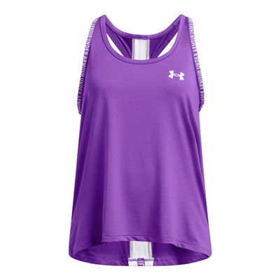 Under Armour Girls' Knockout Tank Top, (525) Lavish / / White, X-Small