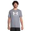 Under Armour Men's Sportstyle Logo Short Sleeve T Shirt, (036) Steel / / White, X-Large view 1