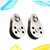 Sosoport 2pcs Durable Stainless Steel Single Pulley Heavy-Duty Nylon Rope Pulley for Lifting Fishing and Towing Applications view 2