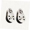 Sosoport 2pcs Durable Stainless Steel Single Pulley Heavy-Duty Nylon Rope Pulley for Lifting Fishing and Towing Applications view 4