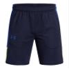 Under Armour Boys Baseline Basketball Shorts, (410) Midnight Navy/Morph Green/Tech Blue, Small view 1