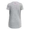 Under Armour Girls' Tech Twist Wordmark Logo Short Sleeve T Shirt, (001) Black / / Rebel Pink, Large view 2